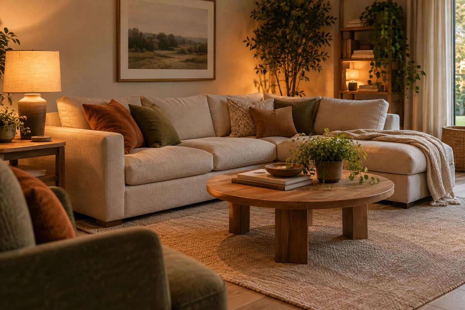 A cozy Camarillo living room, illustrative